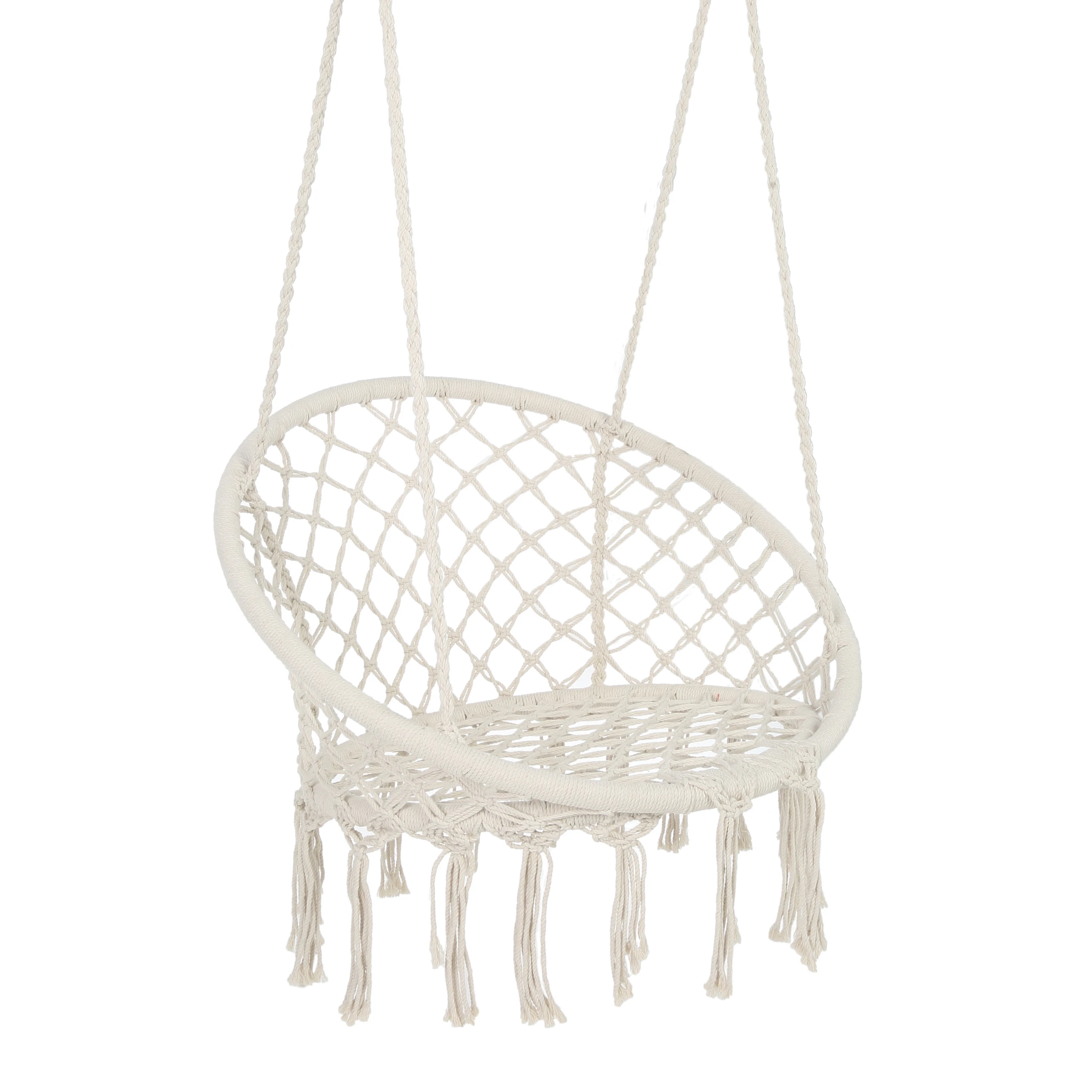 Офисные стулья качели Макс 330 фунтов Висячие хлопчатобумажные веревки Крытый Открытый педикюрный