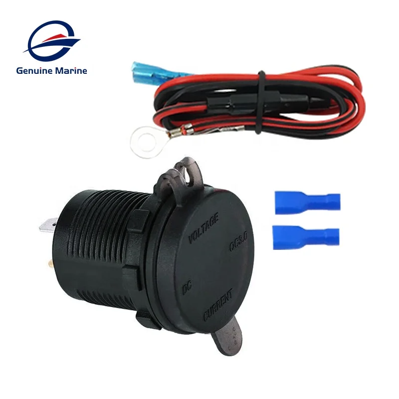 Genuine Marine A19 3.1A Panel Mount 2.1A 2 Port Charger 12V Dual USB Socket for Car Bus Boat RV