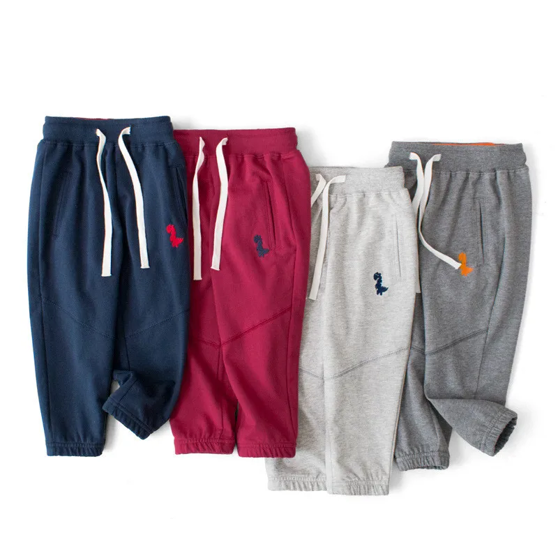 new products spring autumn boy jogger pant training & jogging children sport dinosaur pattern fashion casual trousers