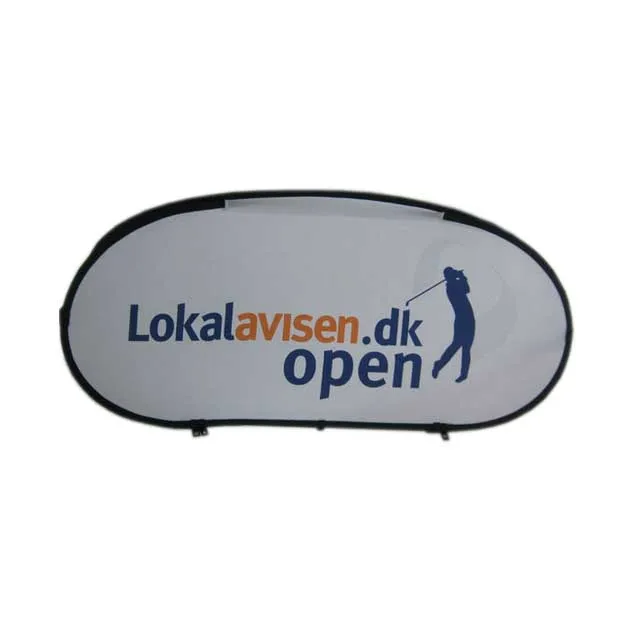 custom exhibition outdoor folding trade show advertising promotional portable oval horizontal stand a frame pop up out banner