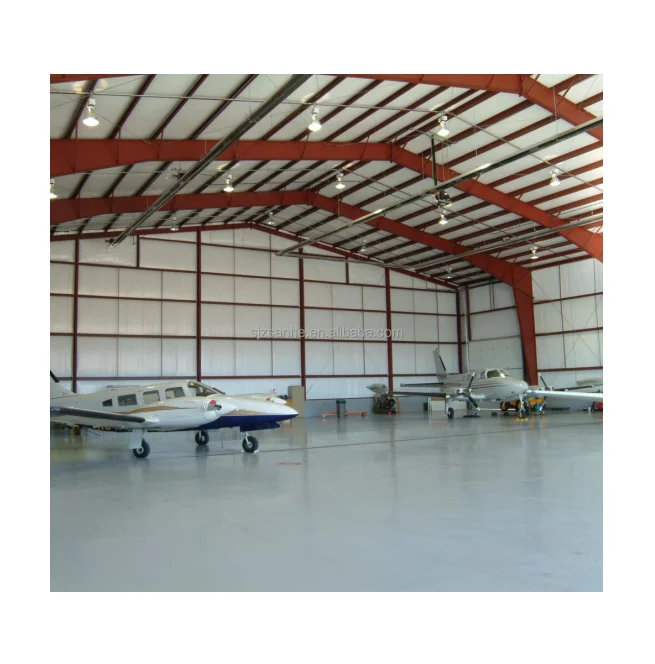 Fast Building Prefabricated Steel structure Helicopter Shed Aircraft Hangar Free Design