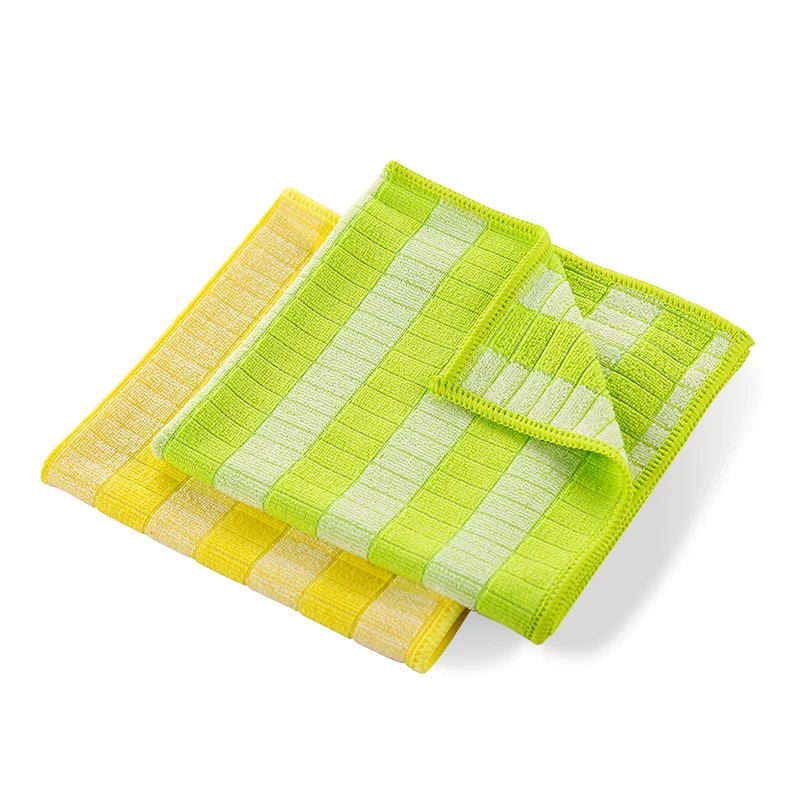 Factory Wholesale kitchen cleaning towel tea dish cloth Absorbent bamboo fiber cleaning cloths microfiber cleaning cloth