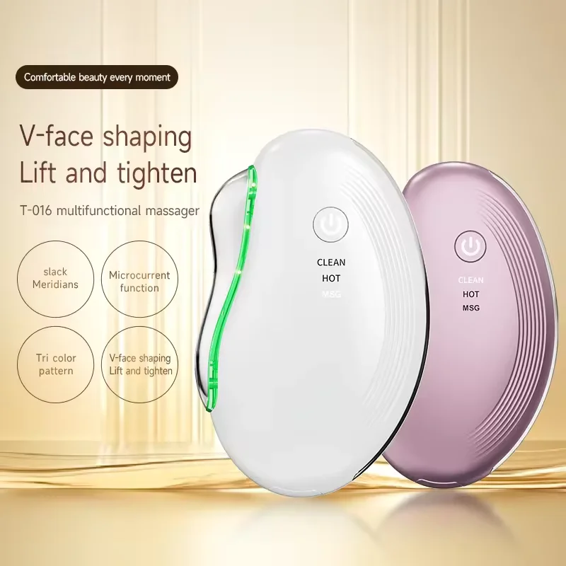 Home Use Electric Facial Lifting Gua Sha Massage Tools Face Guasha Massage Machine Ems Face Sculpting Tool Beauty Equipment