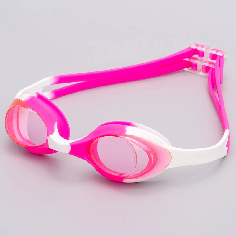 No leaking adjustable strap back swimming goggles Green color silicone swimming goggles for kids