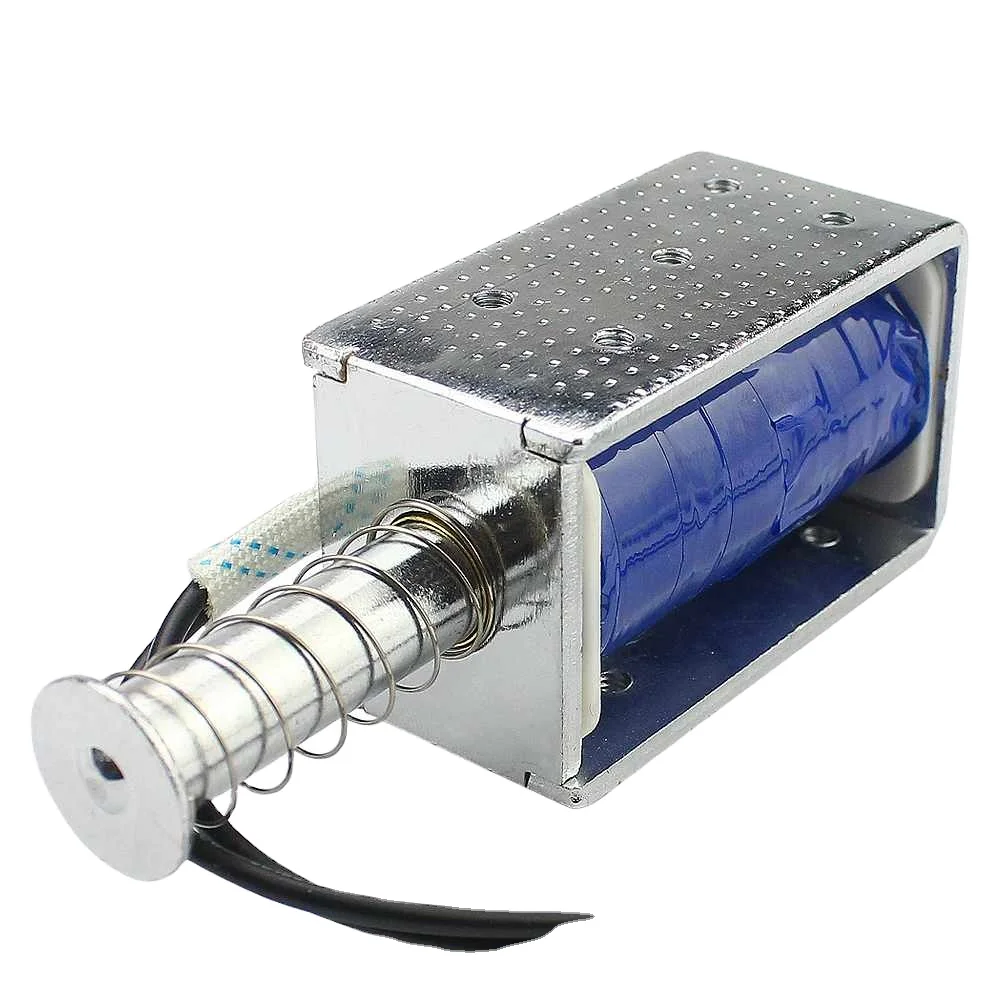 12V24V Solenoid Electromagnet Push Pull Through Type magnet Long stroke 30mm LY1264B Small electromagnetic valve