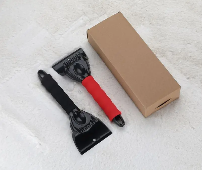 ABS plastic car windshield ice scraper with soft grip