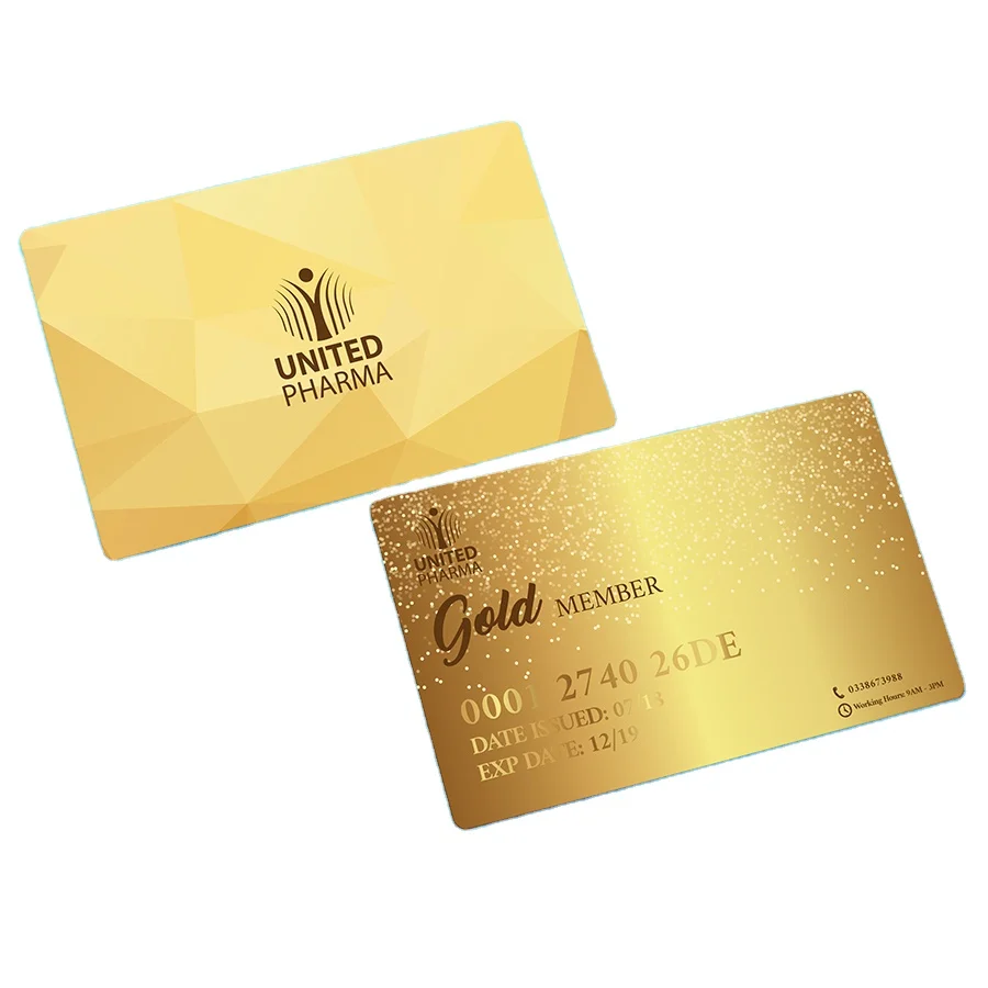 High Quality Customized Printing CR80 PVC Gold Silver Membership VIP Business Gift Card