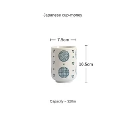 Japanese Art ceramic cup without handle large capacity tea cups household KITCHEN coffee cups straight mugs
