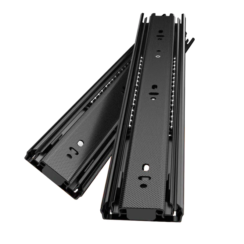 Chinese Manufacturer Silent 40mm 45mm Telescopic Channel Ball Bearing Drawer Slide Rail For Living Room