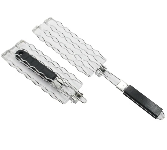 Металлическая сетчатая Хромированная Корзина-гриль для сосисок хот-догов