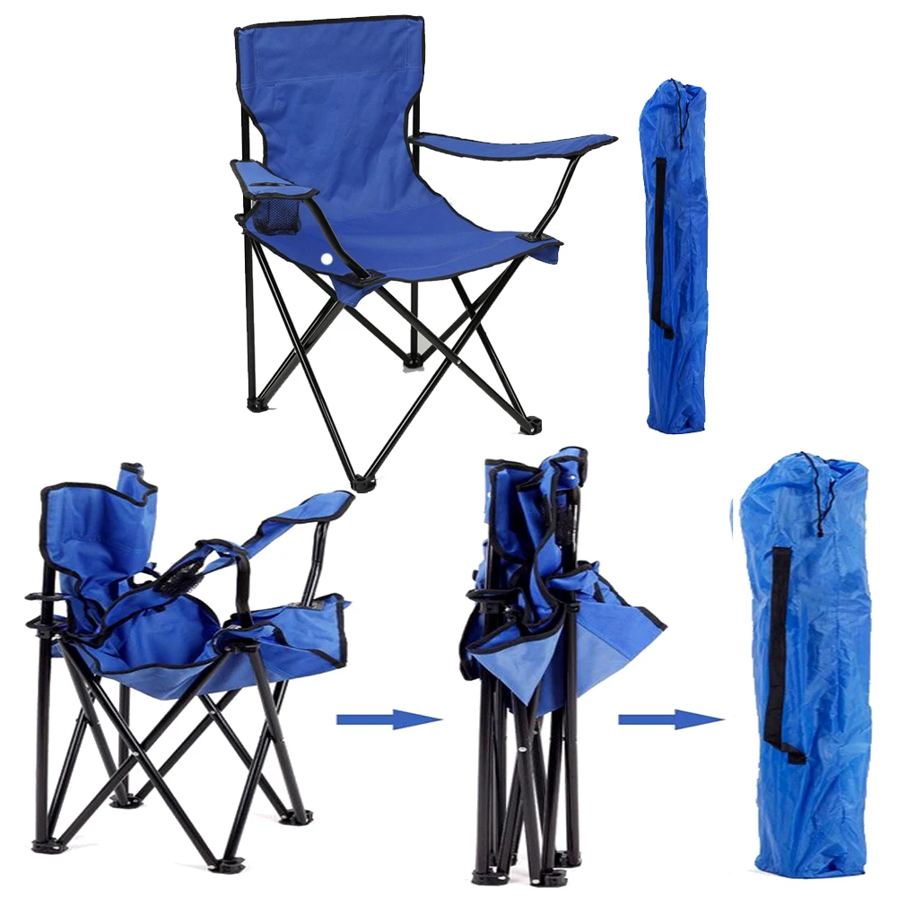 ZhongMao Camping Beach Chair Folding Fishing Portable Seat Stool with Backrest for Travelling Hiking Picnic Outdoor Furniture