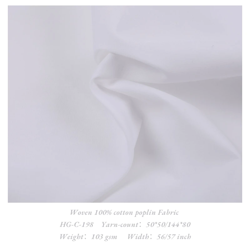 Непроницаемый окраски не наносит вреда окружающей среде 100gsm 50S 100% хлопок Поплин Ткань для рубашки