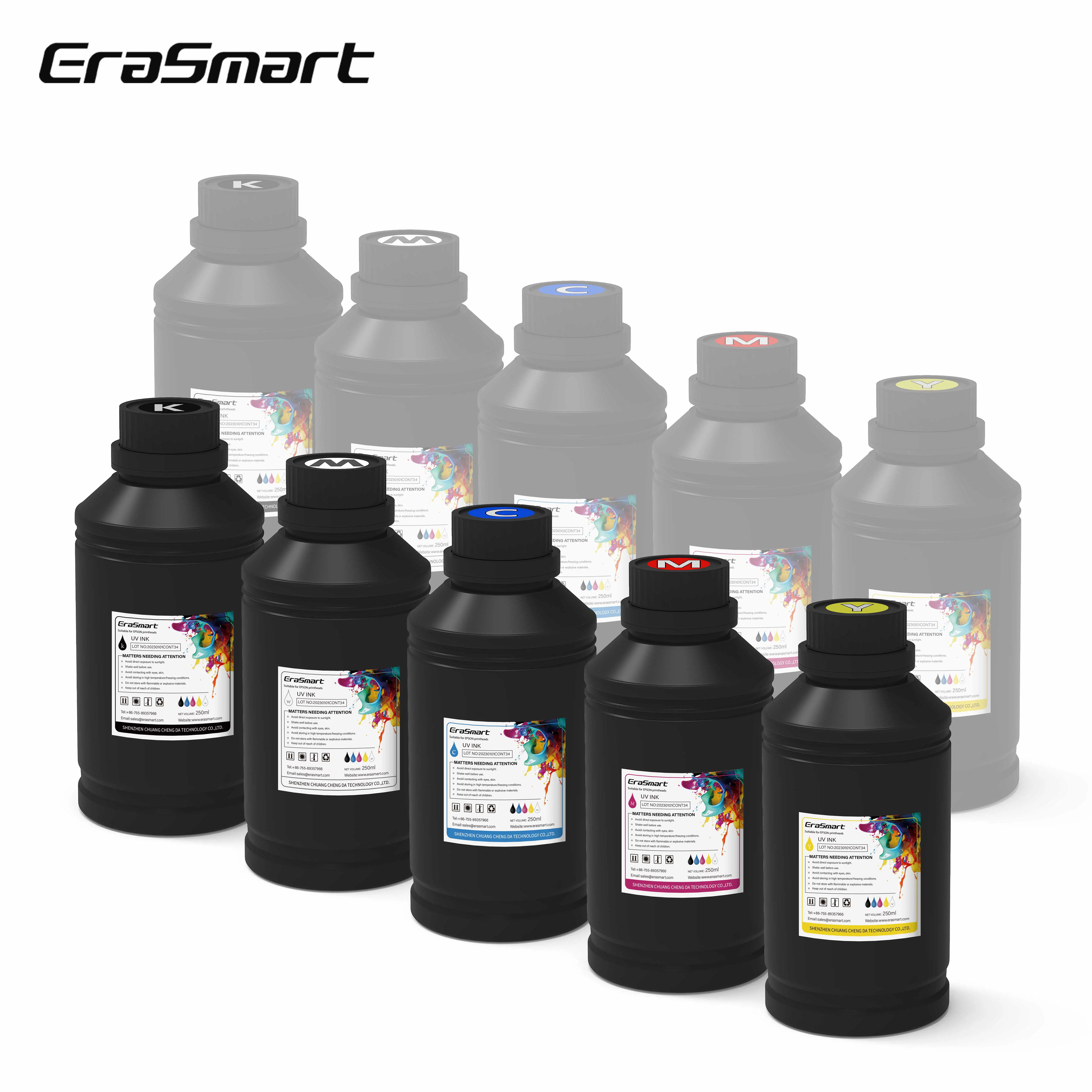 One Set Uv Ink Good Ink Cmykw 5 Colors For Epson Uv Printer 1390 L800 Dx5 Xp600