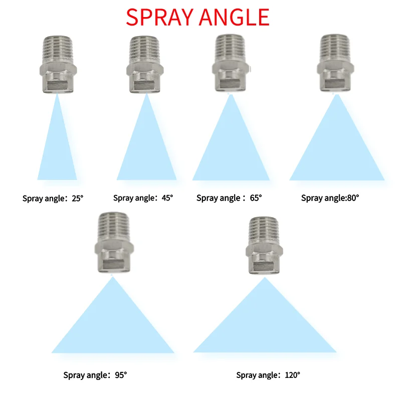 Stainless Steel Cleaning equipment parts Pressure Cleaning Small Flow Rate Fan Spray Nozzle
