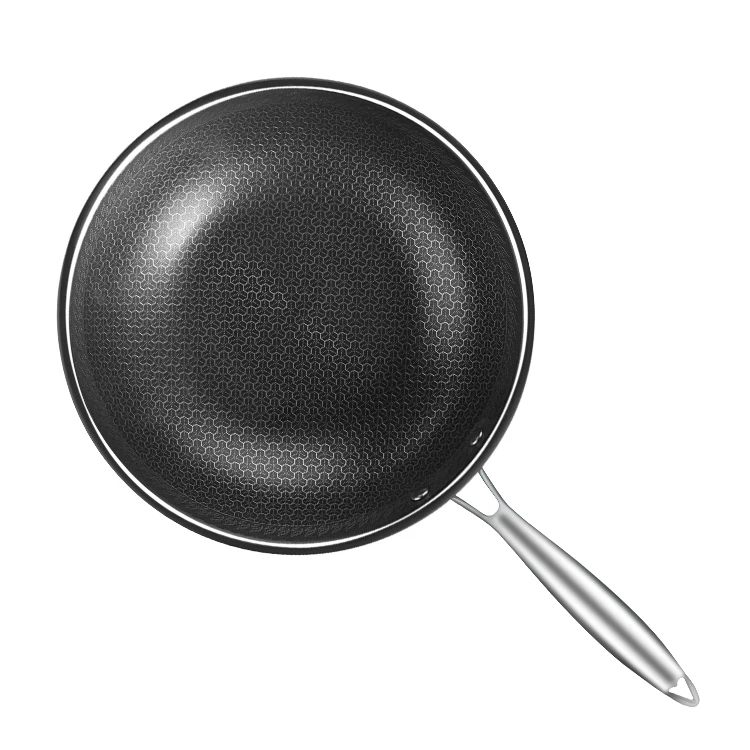Китайская плита с антипригарным покрытием из нержавеющей стали woks с крышкой