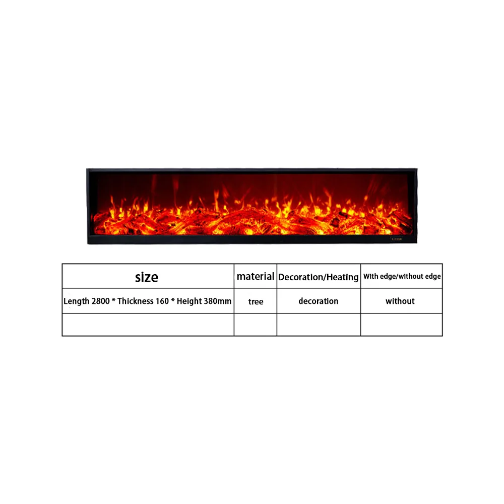 3D custom decorative simulated flame fireplace embedded electric fireplace American home artificial fireplace