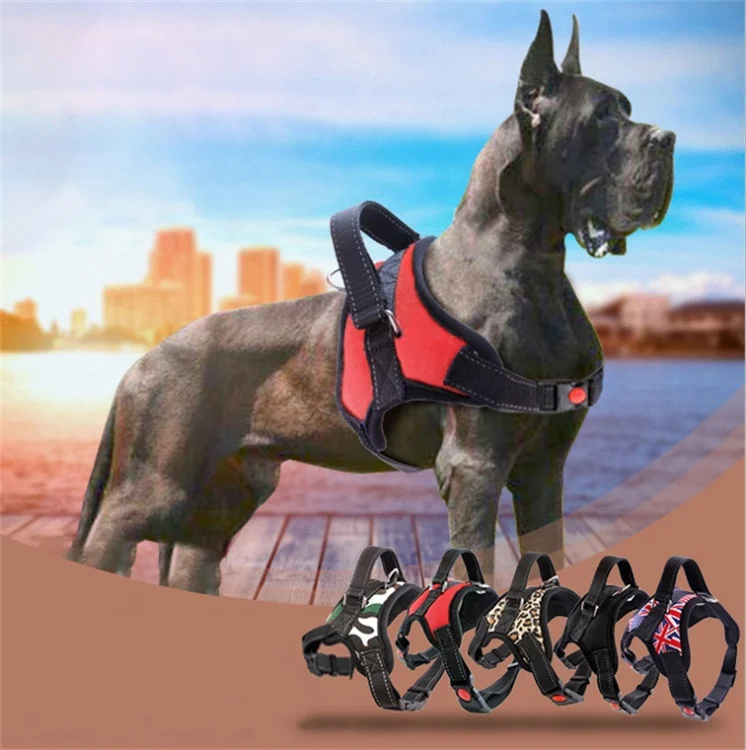 Manufacturer wholesale multi-design pet harness reflective breathable big pet dog harness