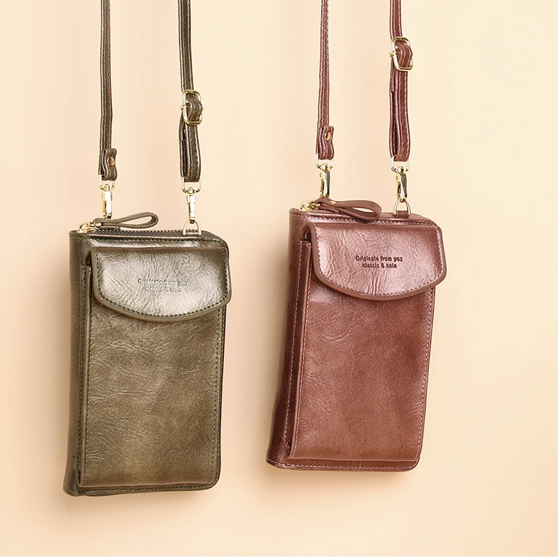 Cheap designer wallets Crossbody Cell Phone Shoulder Bag For Women PU Leather Cute Small Messenger Bags Fashion Short Travel Lad