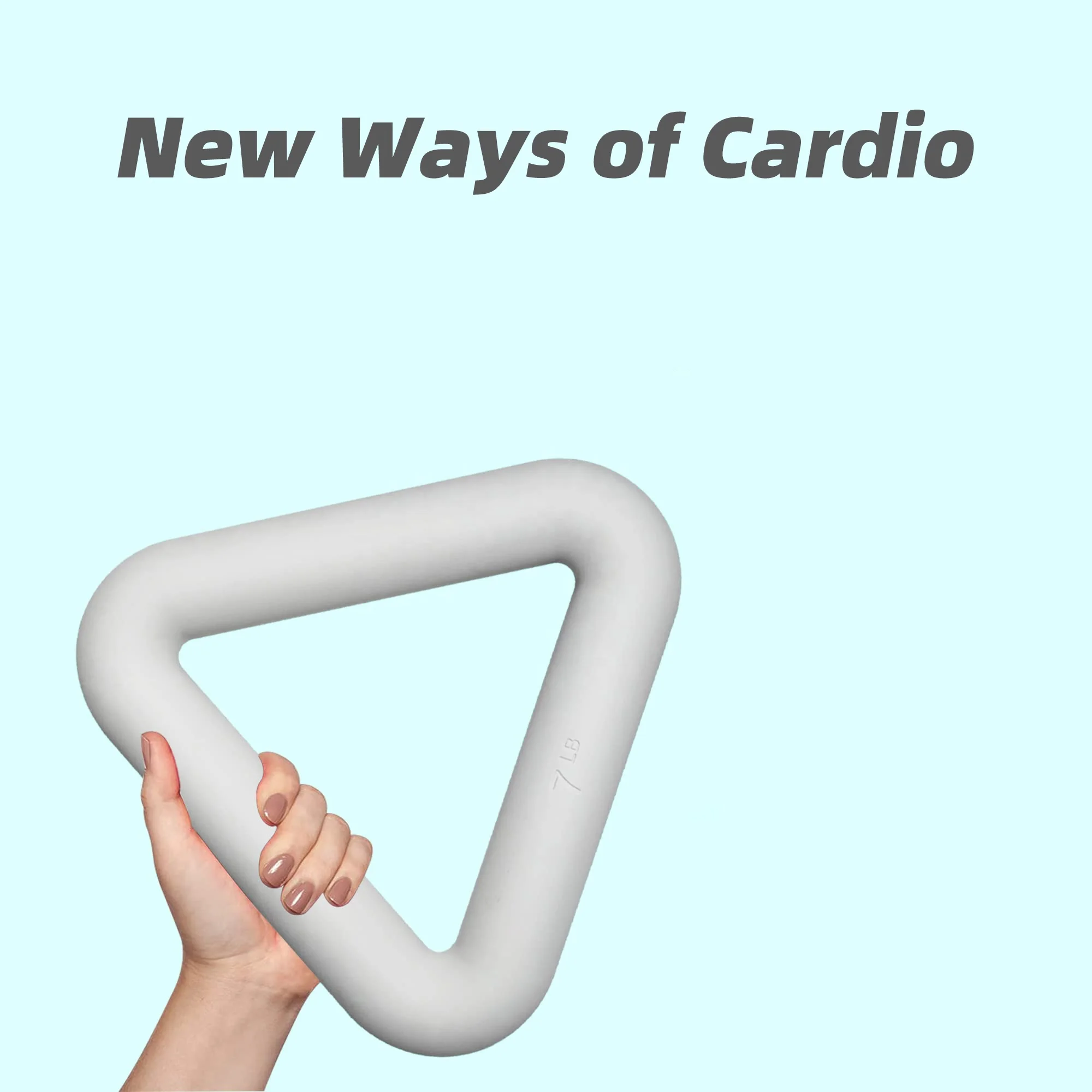 Custom Logo Multicolor 7lbs Non-Slip Waterproof Strength Training Silicone Power Ring Triangle Dumbbells Fitness Yoga Pilates