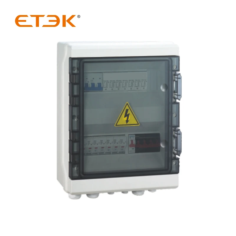 ETEK Solar Combination Box 4 Input 2 Input 10input with SPD and Fuse Solar System DC PV Combiner Box