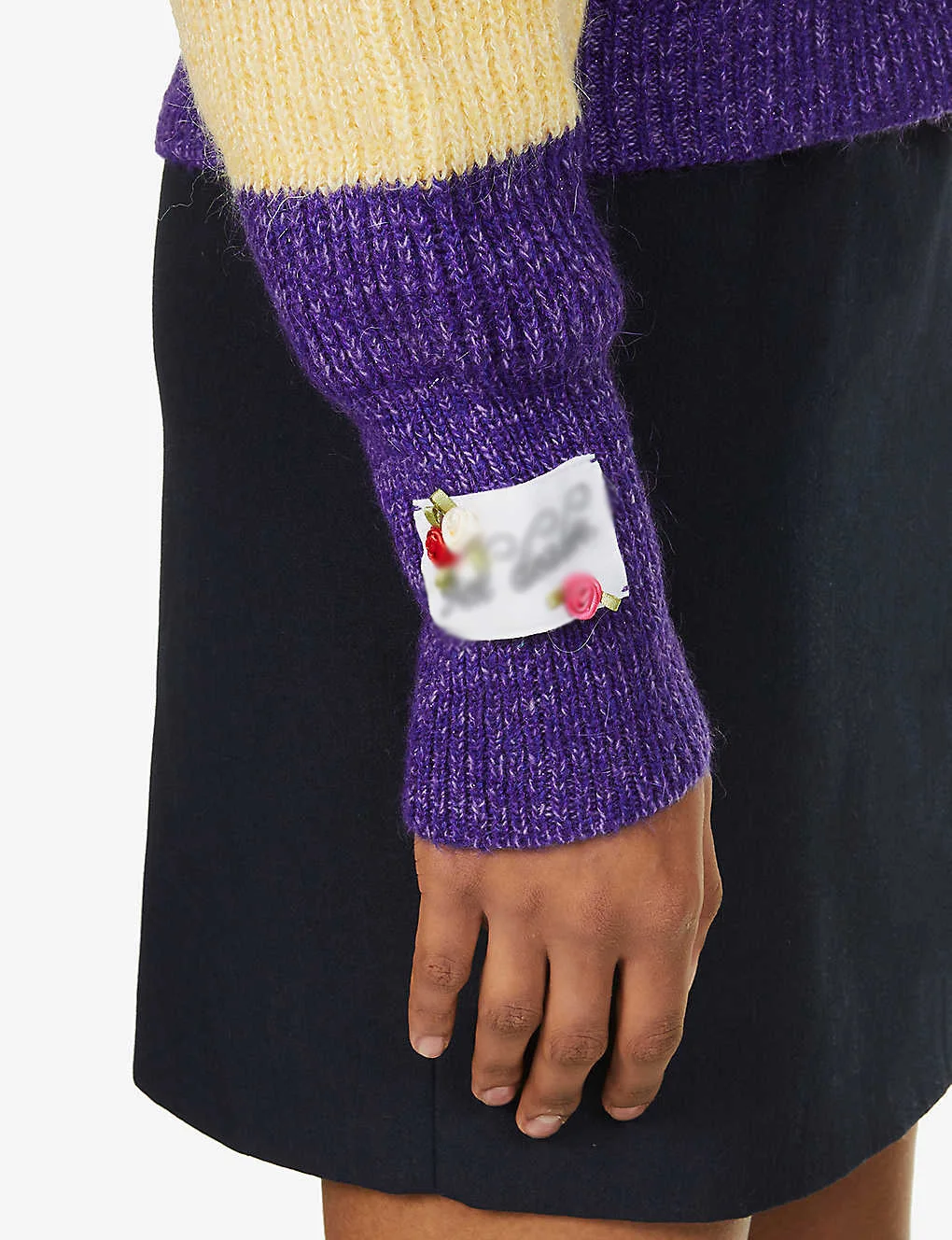 2022 Custom Mohair Wool Embroidered Striped Cardigan Women Knitwear Sweater