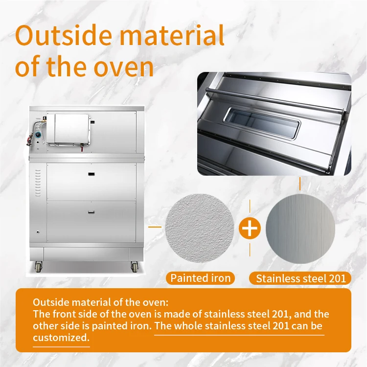 Factory Price Bakery Three Deck Gas Pizza Baking Steamer Oven With CE