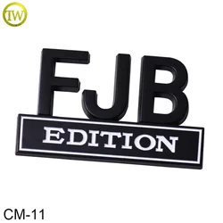 Car Emblem 3D Logo FJB Car Badge Chrome Letter Sticker Auto Car Emblem Badges