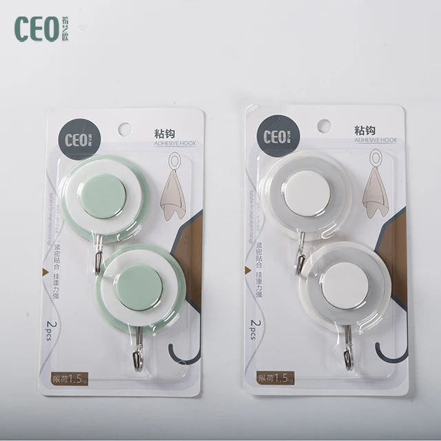 Strong Adhesive Hooks Plastic Wall Mounted Hanger Hook For Clothes