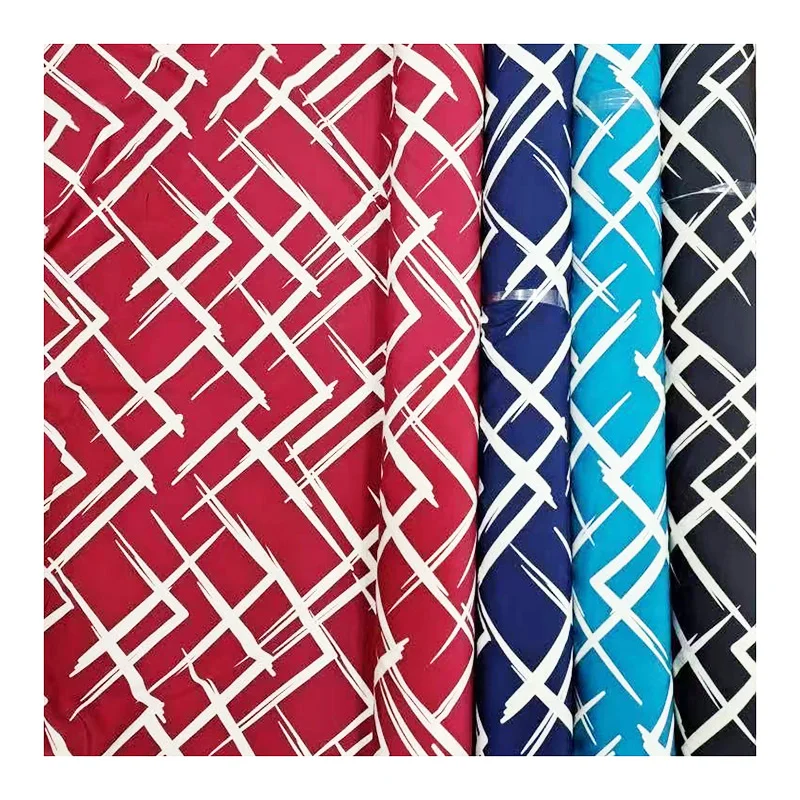 Sri Lanka market Maza print fabric 4 way spandex fabric four way stretch poply super soft fabric