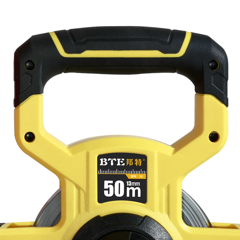 BTE Multi Functional Metal 50m Meters Measure Tape OEM Custom Professional Long Metal Heavy Duty Retractable Tape Measures