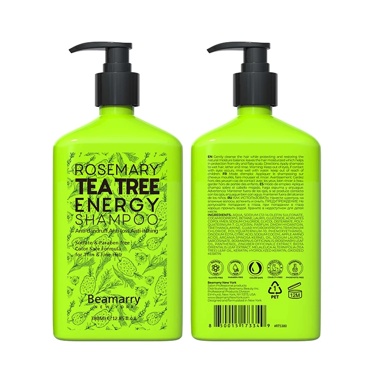OEM/ODM Professional Salon Hair Shampoo Organic Anti Loss Rosemary Tea Tree Shampoo Treatment