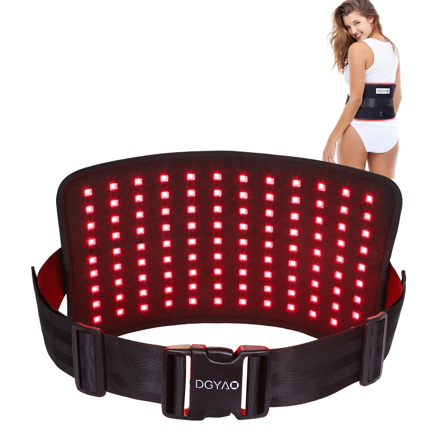 Пояс для снижения веса DGYAO, лазерная терапия Lipo с инфракрасным светом, для снятия симптомов боли в спине, плечах, суставах, мышцах, 10 Гц