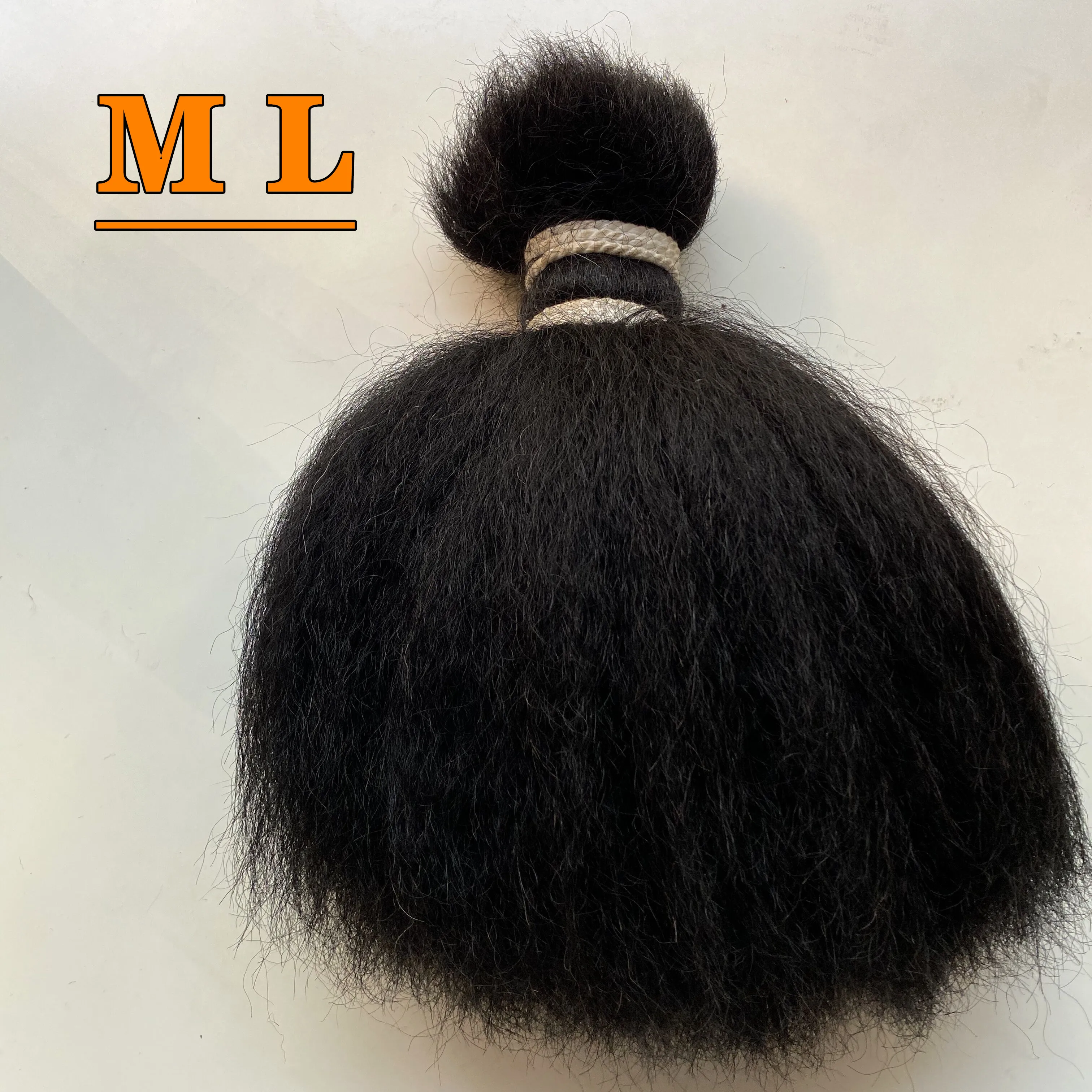 Wigs Hair Extensions virgin Yak Hair Yak tail hair weft black color 6'-30'