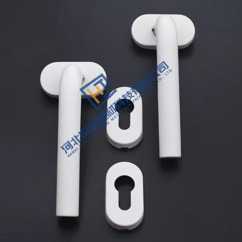 HJ Wholesale Customized European Aluminum and Zinc Lever Lock Door Handles for Interior Hotel Doors