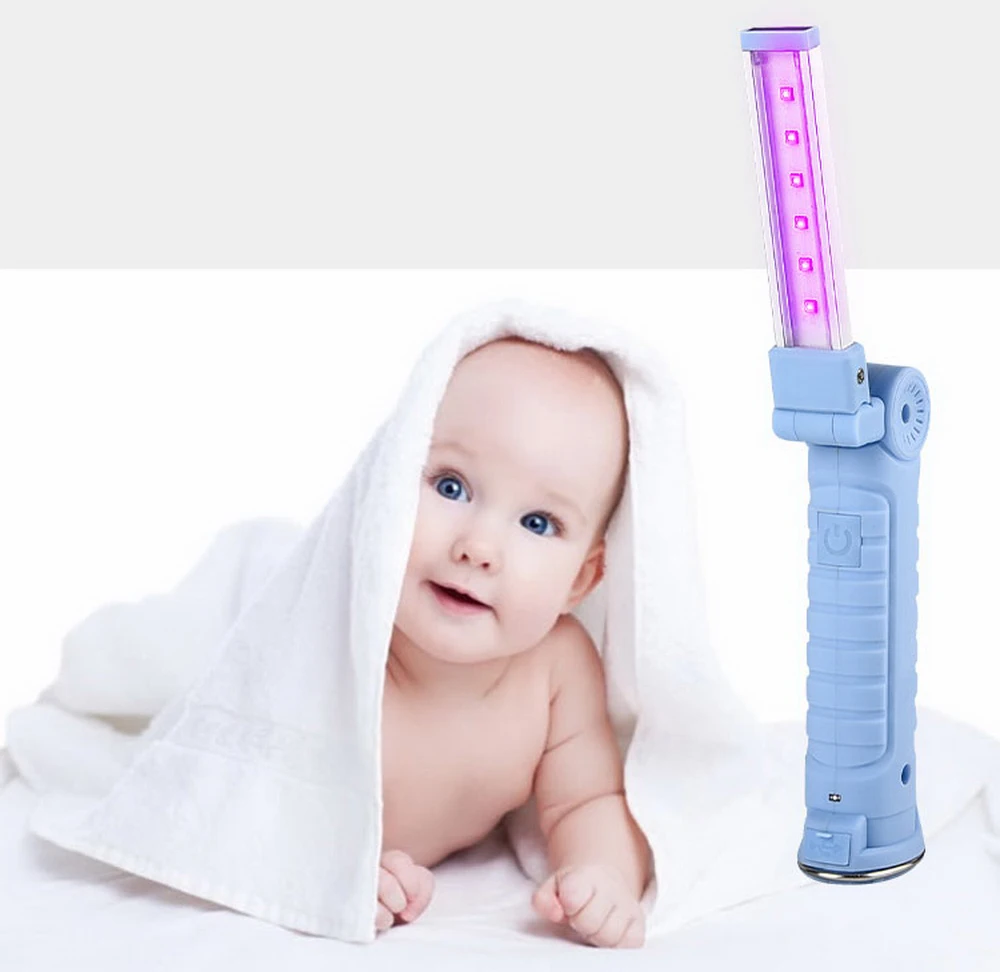 OEM 6 LED 270-280nm Handheld Portable Germicidal UVC Light Wand Sterilizer Disinfection UV Lamp