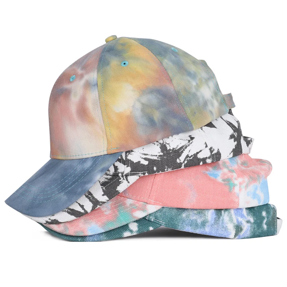 wholesale baseball cap cotton 6 panel tie-dye hats