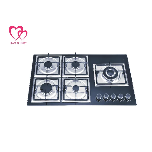 New design built in type gas stove with stainless steel water tray approved by CE