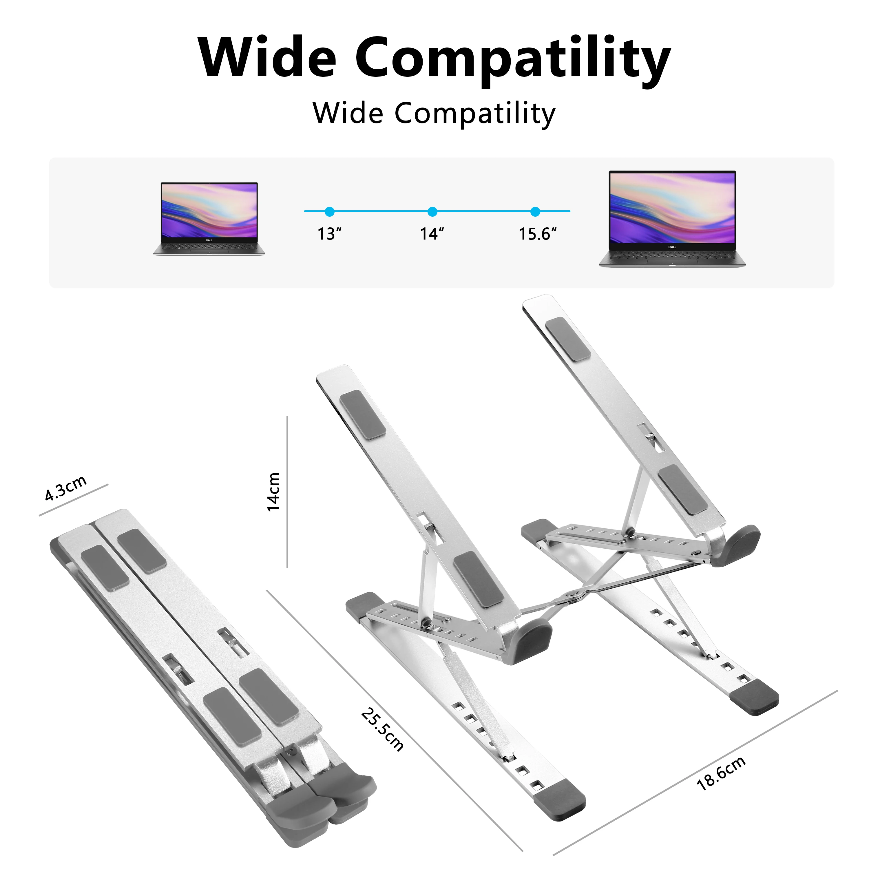 Hot Selling Aluminum Foldable  Sit and Stand Working Laptop Stand Ergonomic Notebook Stand Holder Dual-Layer Laptop Riser
