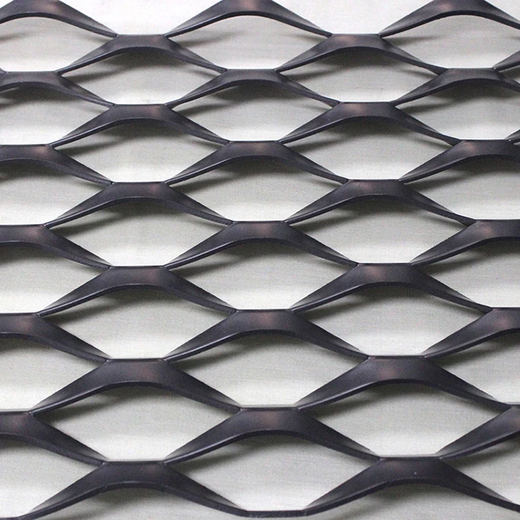 ALUMINUM EXPANDED Metal Mesh Architectural Ceiling System Wall Cladding Powder Coating
