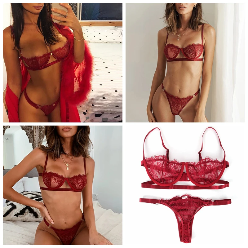 Wholesale New design sexy lingerie set adult lace blossom push up bra womens lingerie bra and panty sets