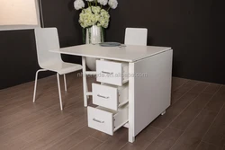 Space saving folding table and chairs kitchen sets dinning room dinning table set