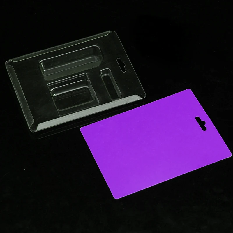 Slim Plastic Package Box New Design Carded Forming Clamshell Pvc Slide Custom Memory Card Blister Packaging Plastic Tr