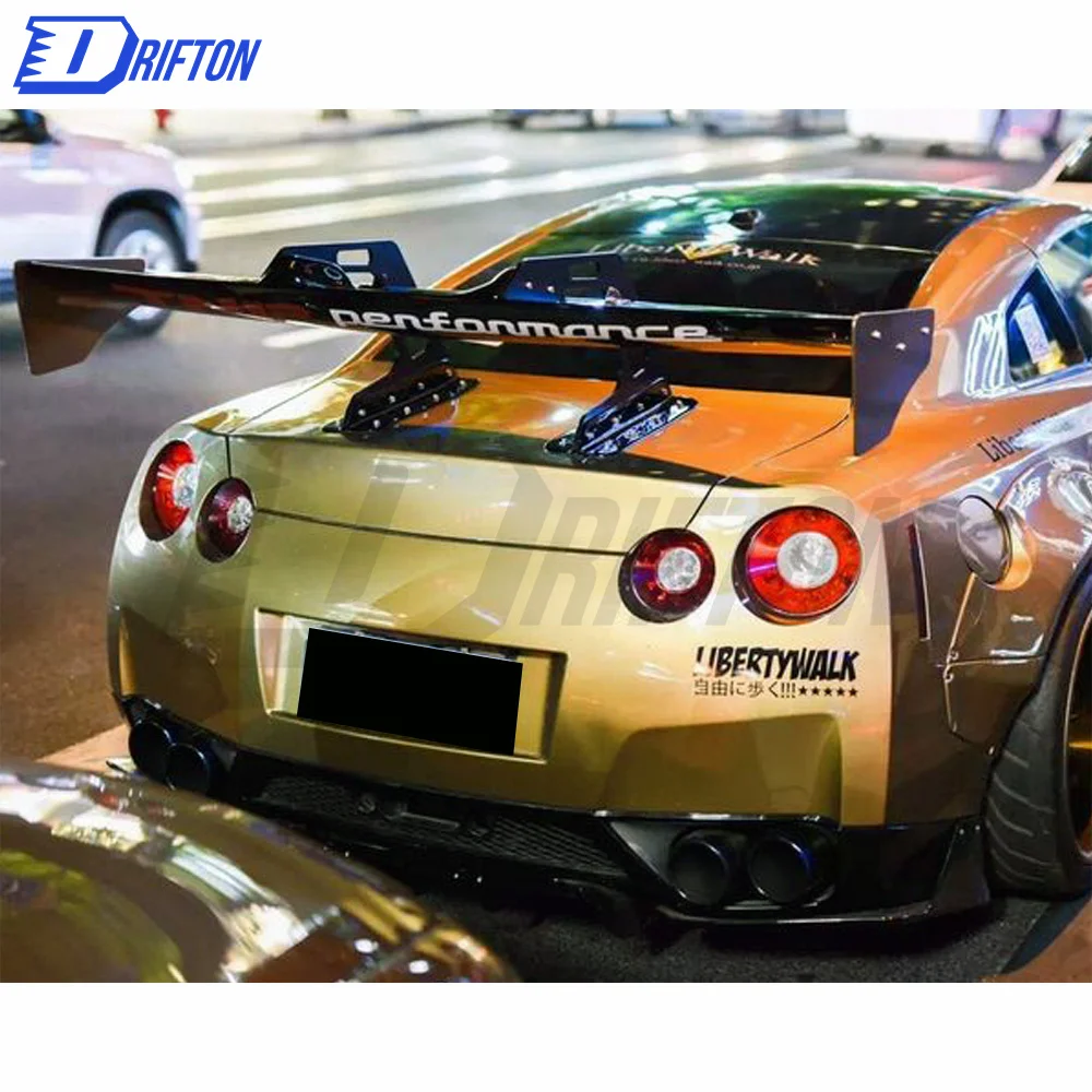 156 см LB Стиль углеродного волокна GT Крыло для Nissan R35 GTR задний спойлер