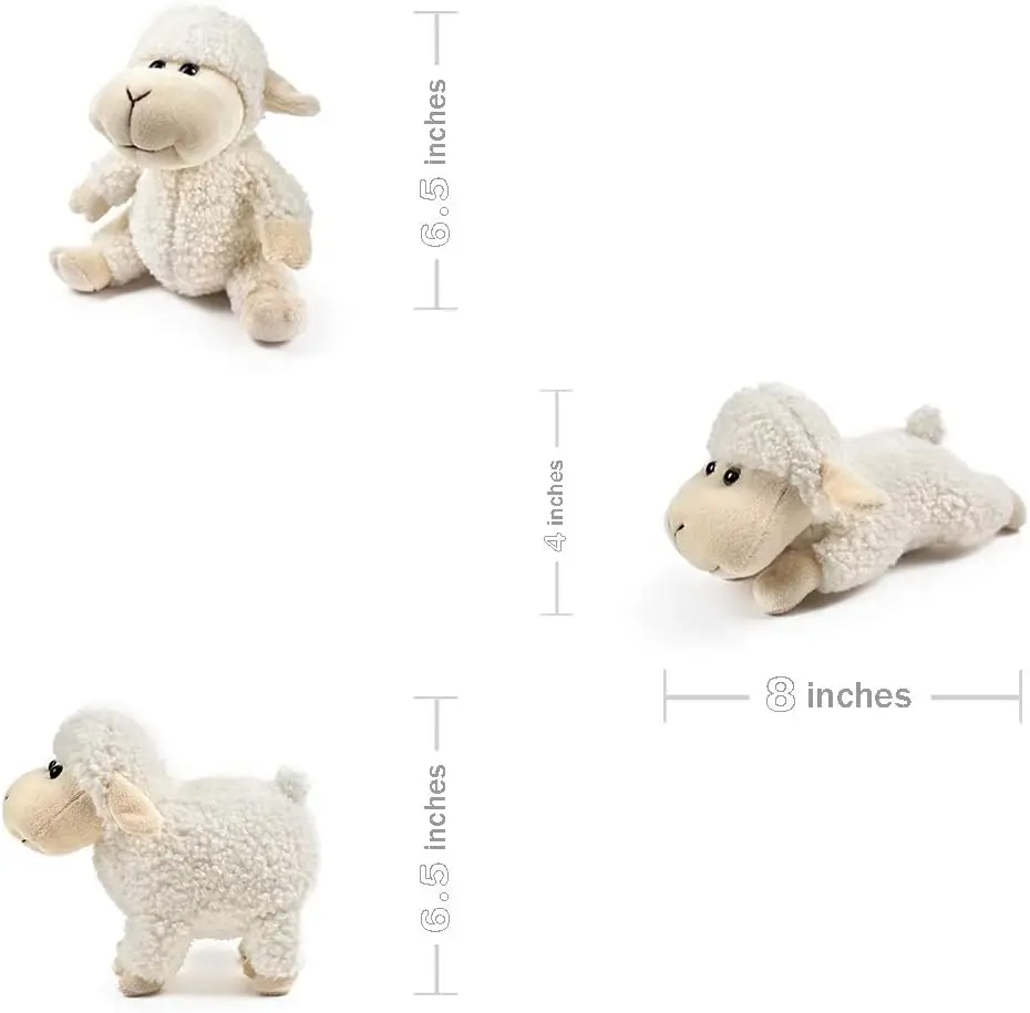 CE CPC OEM ODM Stuffed animal sheep plush toy 3-piece sheep stuffed animal cute soft plush sheep for boys and girls