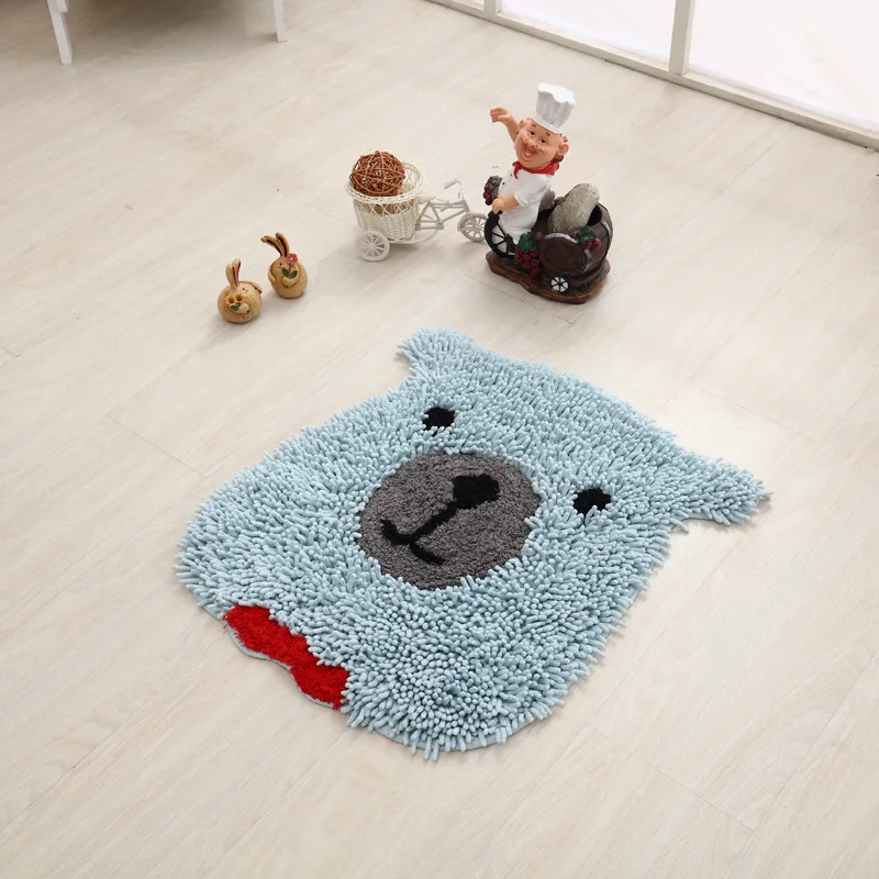 Baby Bath Mat Cute Cotton Rug Bathroom Bedroom Carpets Rugs Non-slip Carpet for Kids Children