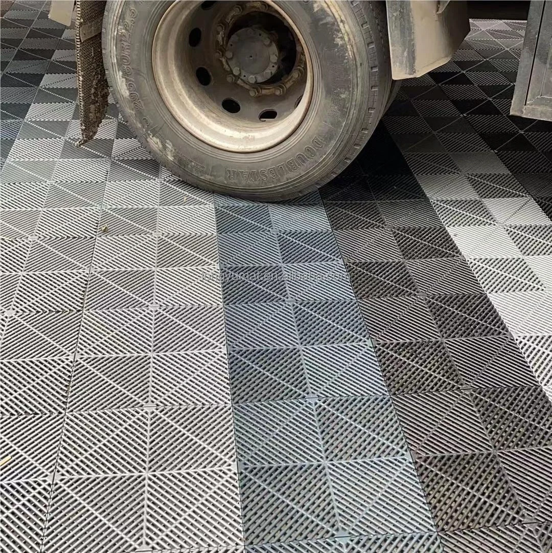 Durable Event Floor Polypropylene Plastic Flooring Garage Tiles Interlocking Mats For Auto Detailing And 4s Car Wash Shop