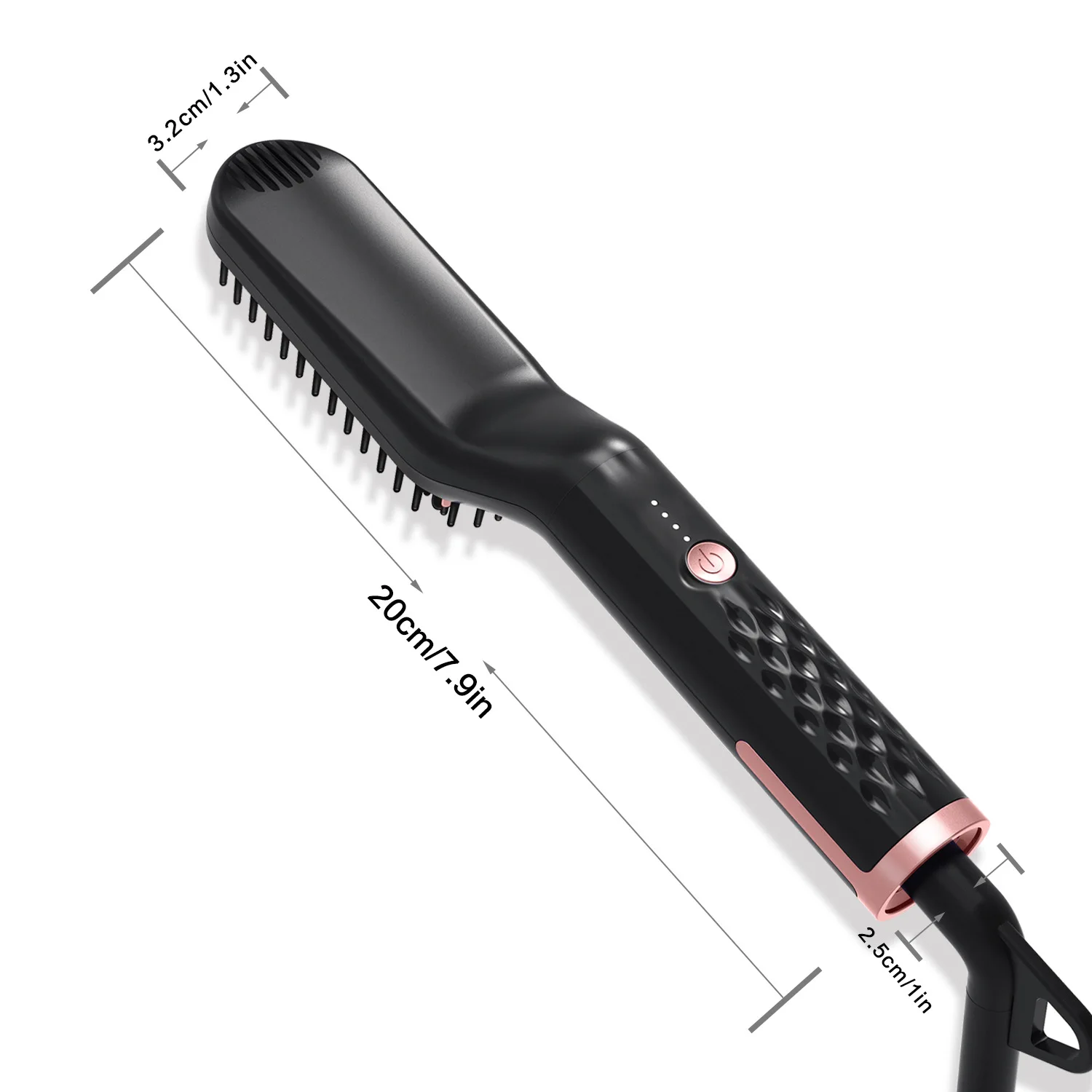 Ceramic Ionic Heating Control Beard Straightener Brush Anti-Scald Electric Multifunctional Quick Straightener Hair Styler Comb
