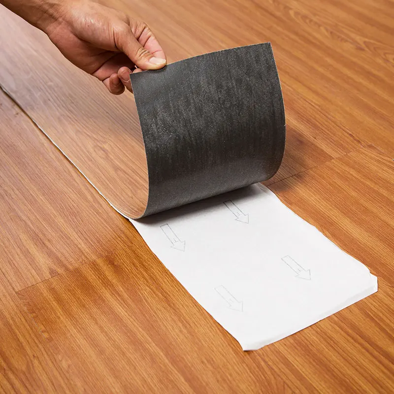 1.6mm 2mm Self-adhesive flooring Plastic vinyl plank Luxury PVC Tiles wear-resistant commercial Pvc stickers Flooring for office