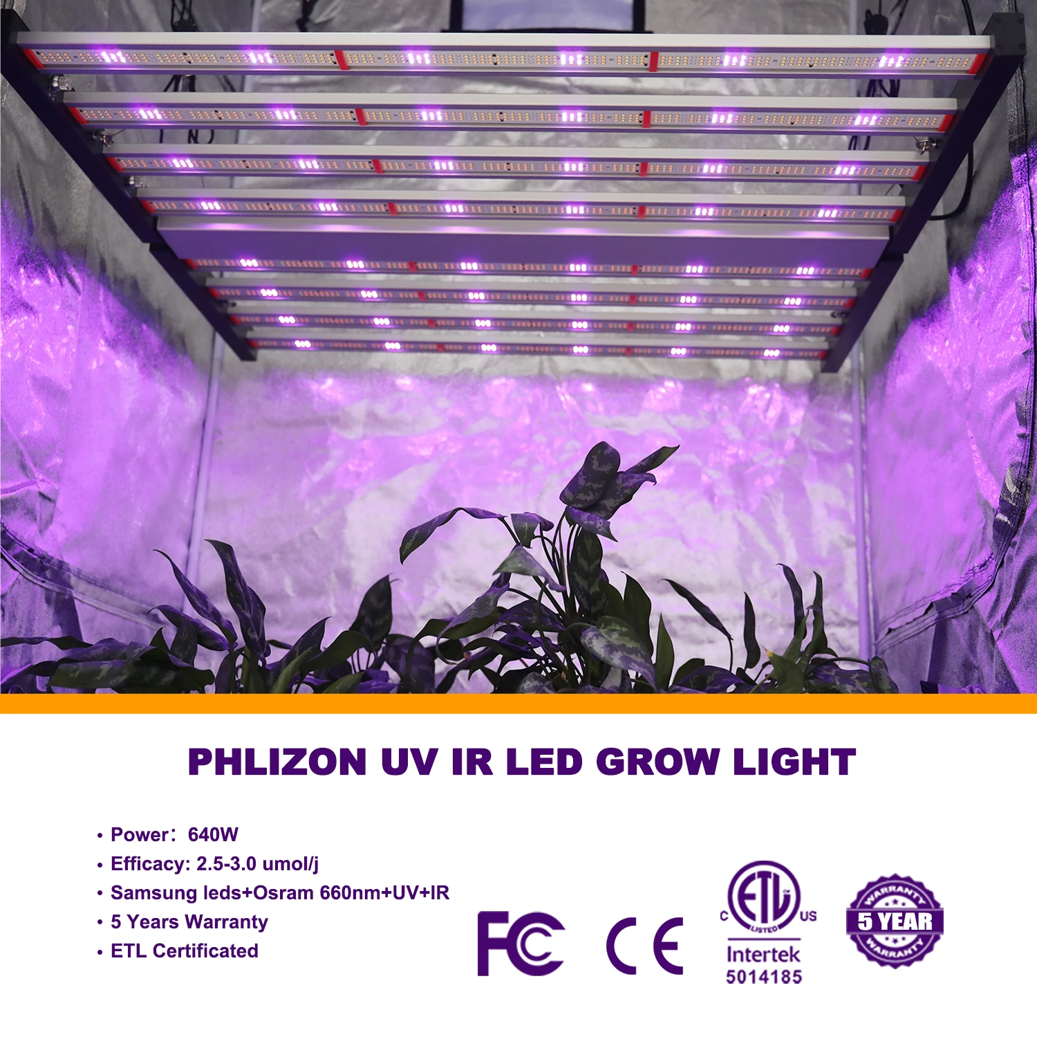2023 High Power samsung lm281b 800w Led Grow Light two dimmer with UV IR 12 bar grow lights 1000w for Agricultural Greenhouses