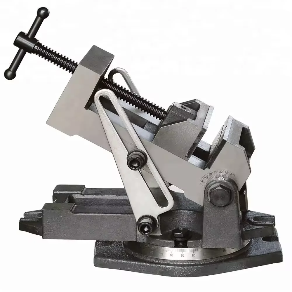 LARIX 90 Degree Angle Drill Vise Adjustable Tilt Bench Vise Heavy Duty with Swivel Base